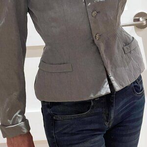 Vintage 1940's Gray Couture Tailored Jacket Size SM, Nipped Waist